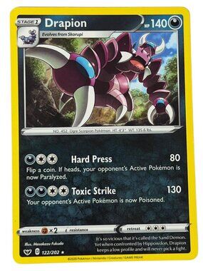 Drapion 122/202 Rare Normal Sword & Shield Base Set